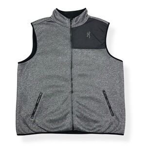 Browning Men's Maverick Vest Sherpa Lined Gray Black Men's‎ 2XL Hunting Shooting